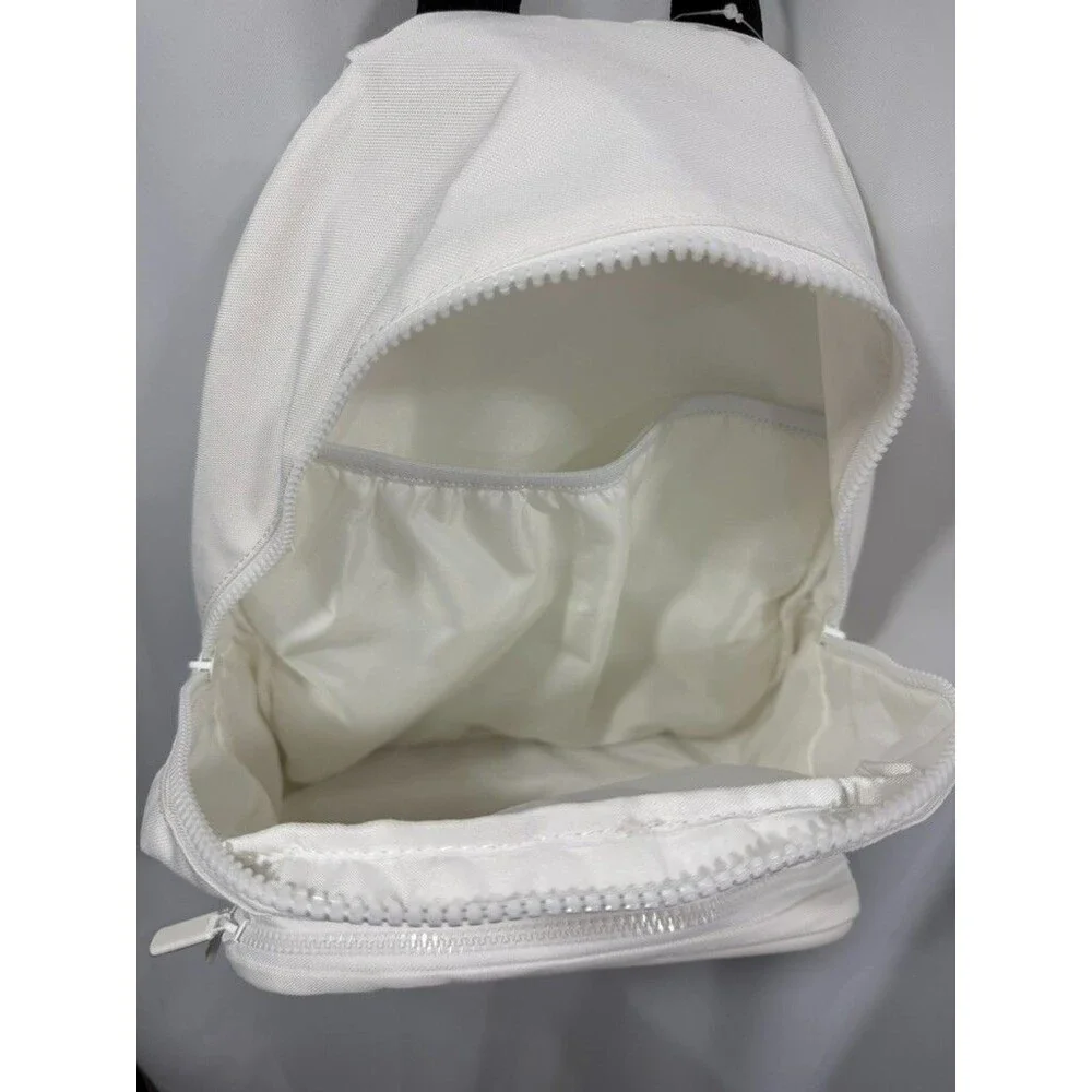 Crocs White Backpack Nylon Charms New With Tags